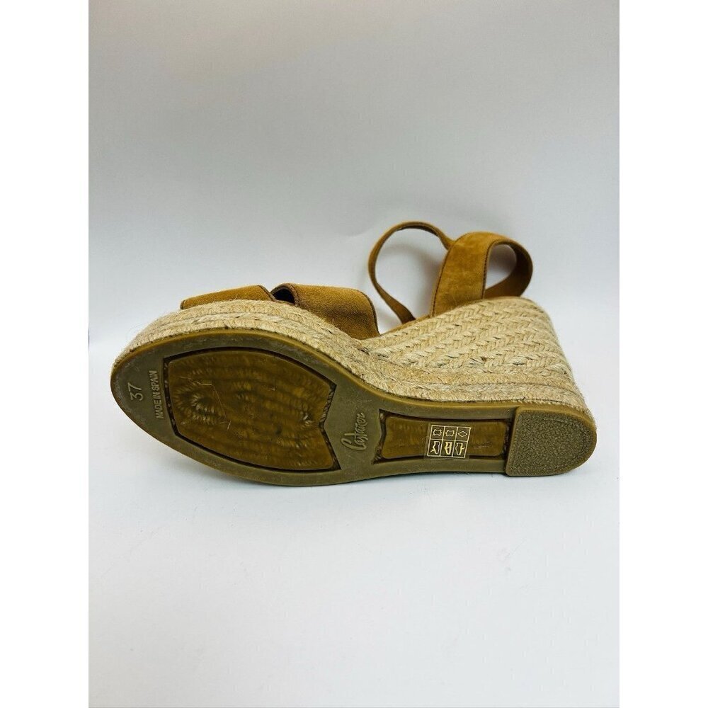 Castaner Wedge Heel in Tan Suede Made In Spain 37 - Picture 11 of 13